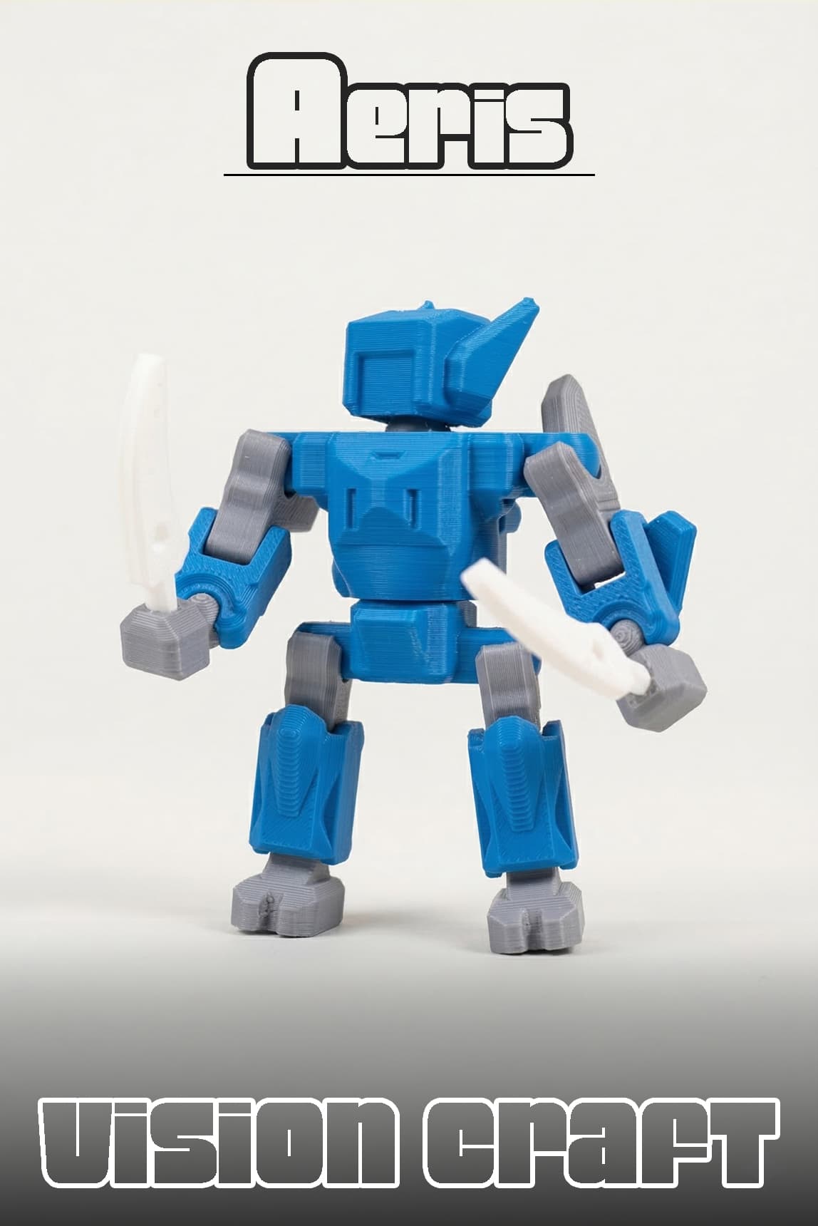 Aeris Mk I Robot Figür 3D Baskı Model Koleksiyon Oyun Diorama Kişiselleştirilebilir Hediye