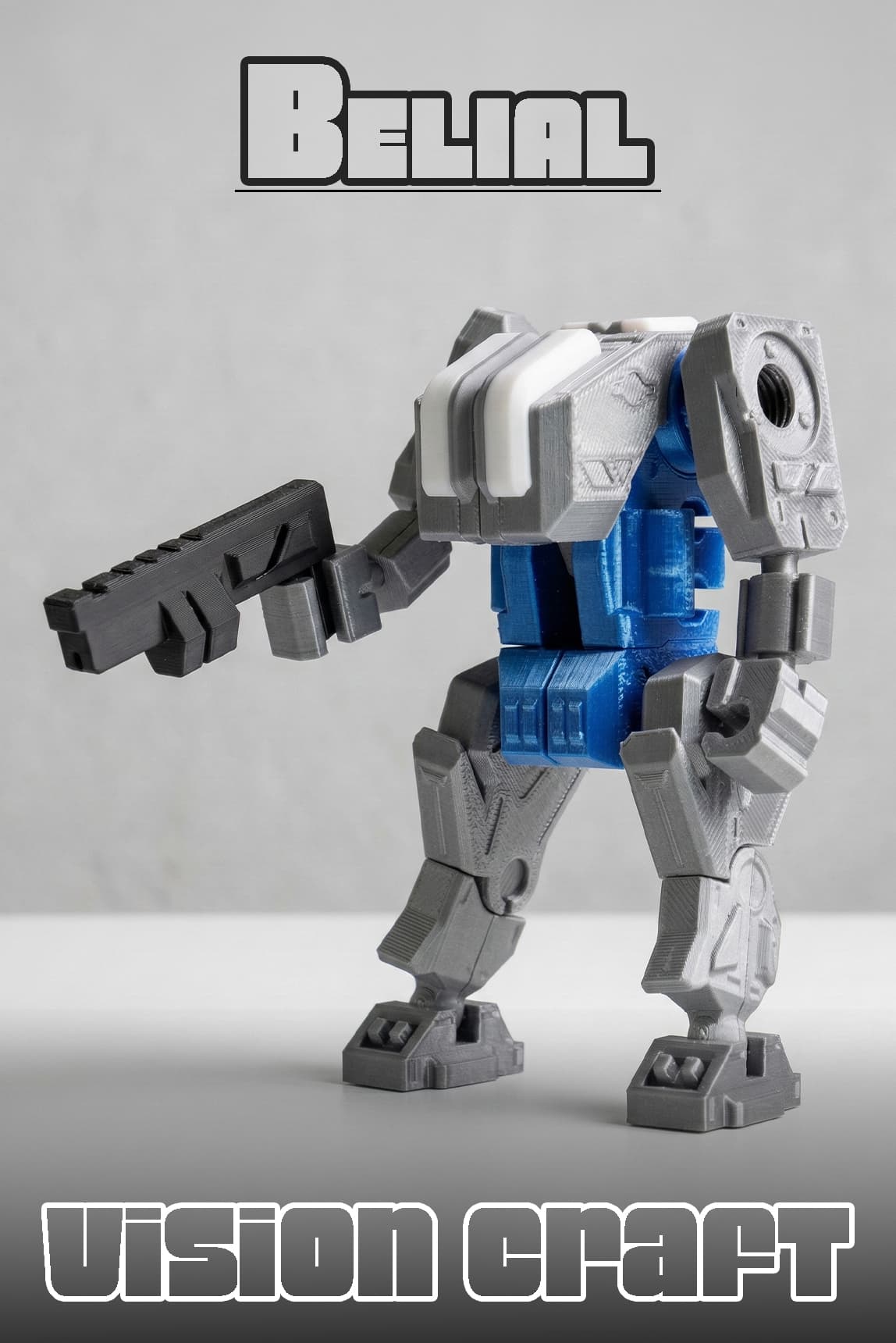 BELIAL Tank Mecha Robot Figür 3D Baskı Model Koleksiyon Oyun Diorama Kişiselleştirilebilir Hediye