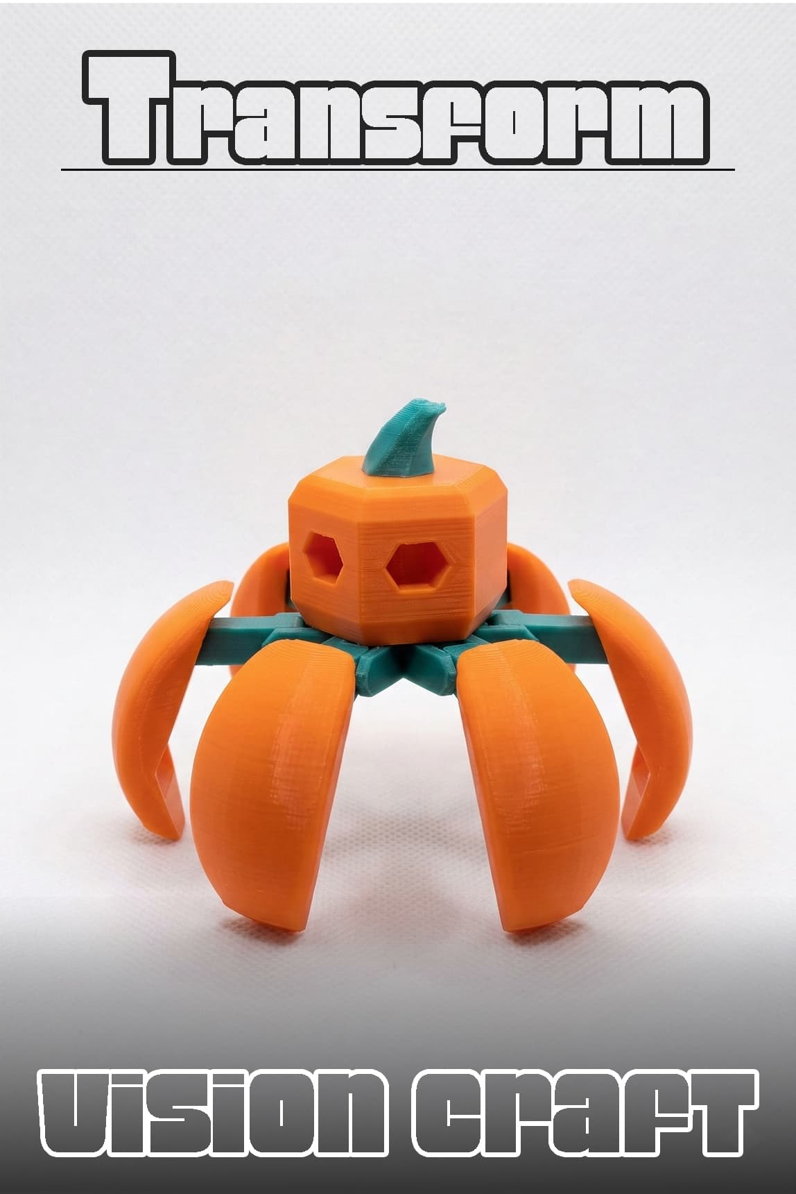 Balkabağı Mini Mecha Dönüşen Robot Figür 3D Baskı Model Koleksiyon Kişiselleştirilebilir Hediye