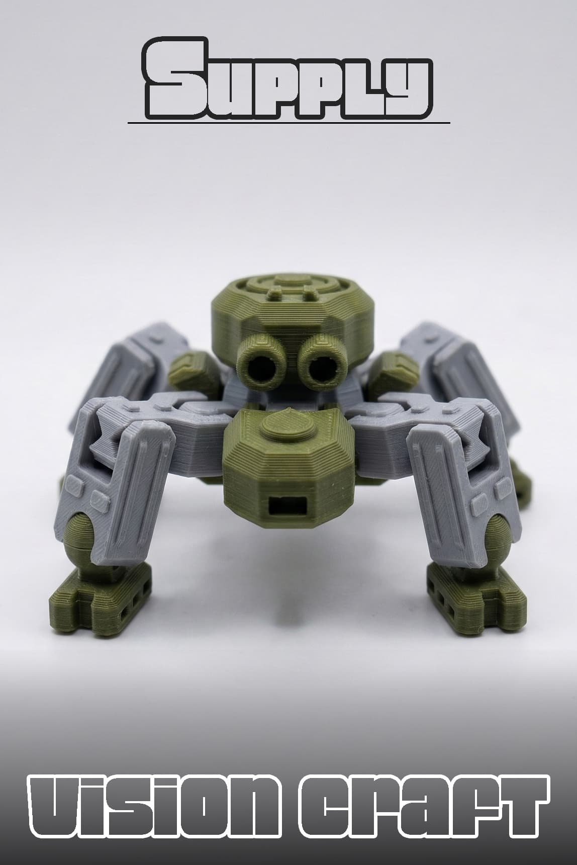 Supply Mech Robot Figür 3D Baskı Model Koleksiyon Oyun Diorama Kişiselleştirilebilir Hediye