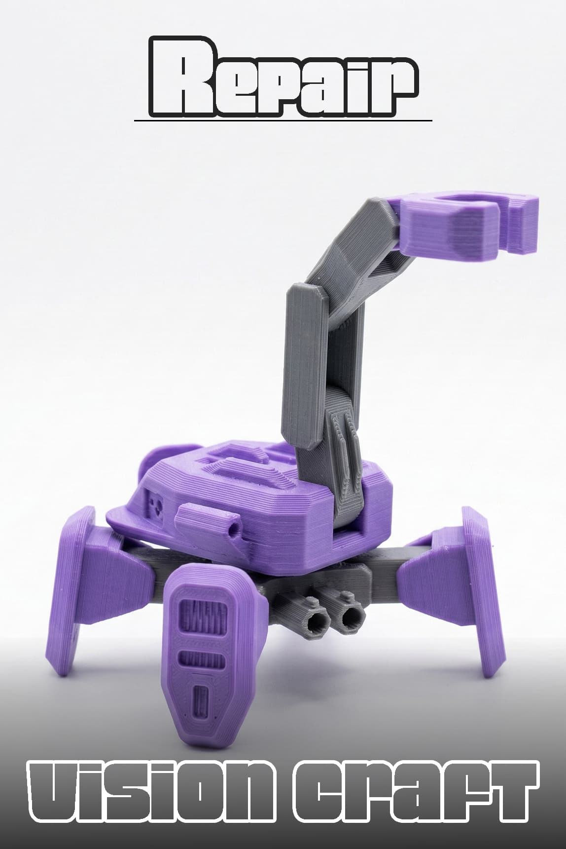 Repair Mech Robot Figür 3D Baskı Model Koleksiyon Oyun Diorama Kişiselleştirilebilir Hediye