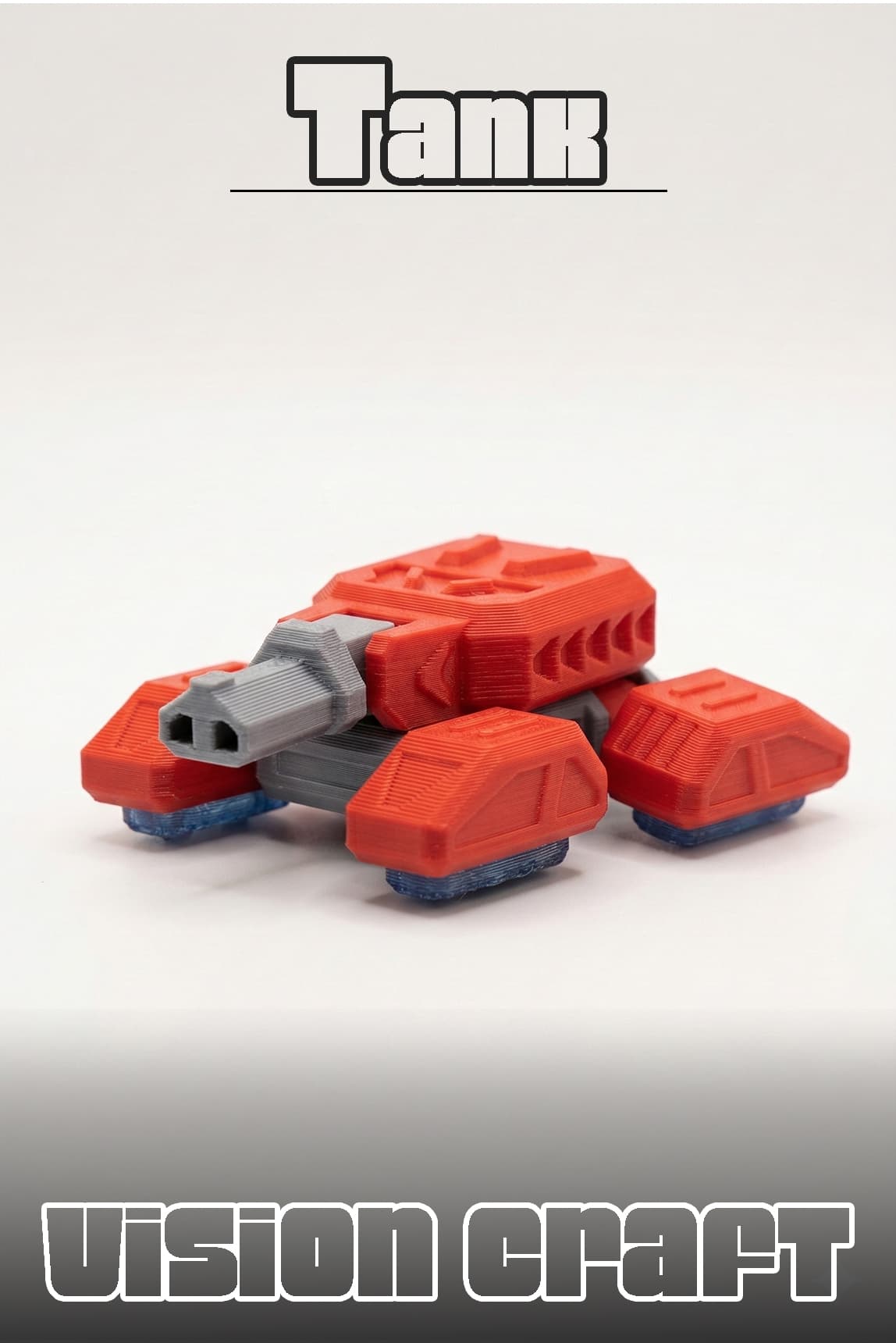 Hover Tank Figür 3D Baskı Model Koleksiyon Oyun Diorama Kişiselleştirilebilir Hediye