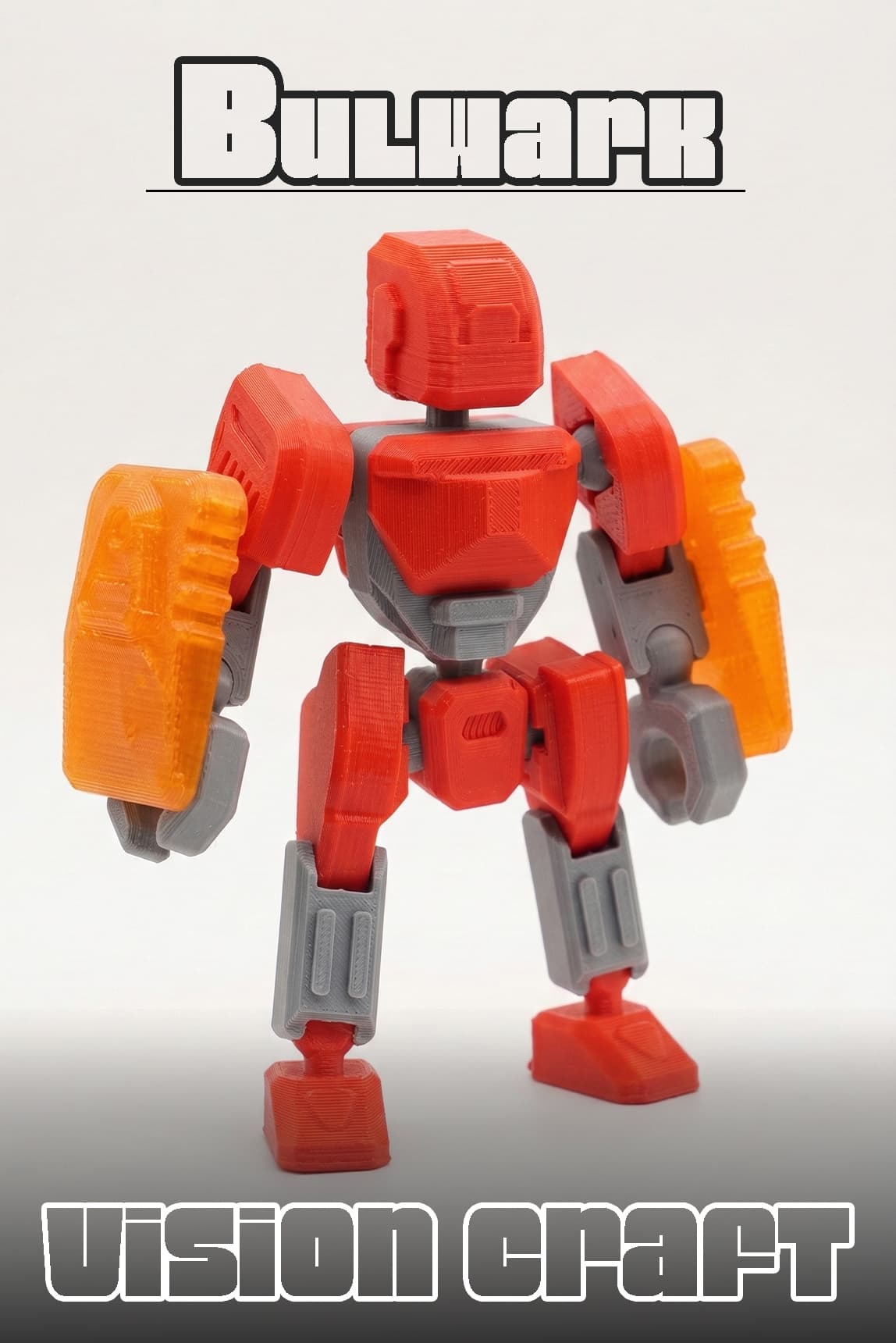 Bulwark Mecha Robot Figür 3D Baskı Model Koleksiyon Oyun Diorama Kişiselleştirilebilir Hediye
