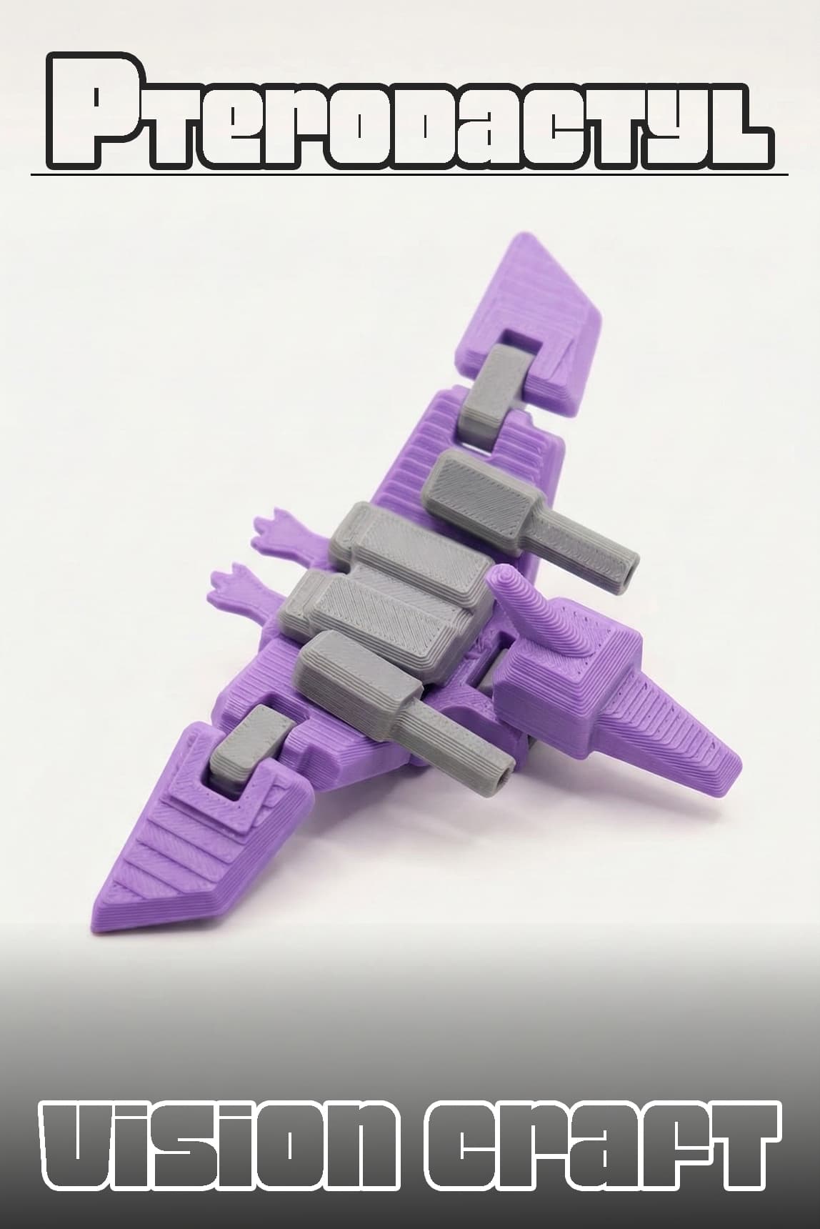 Mecha Pterodactyl Robot Figür 3D Baskı Model Koleksiyon Oyun Diorama Kişiselleştirilebilir Hediye