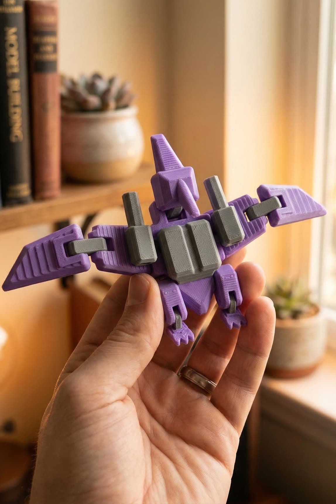 Mecha Pterodactyl Robot Figür 3D Baskı Model Koleksiyon Oyun Diorama Kişiselleştirilebilir Hediye 5
