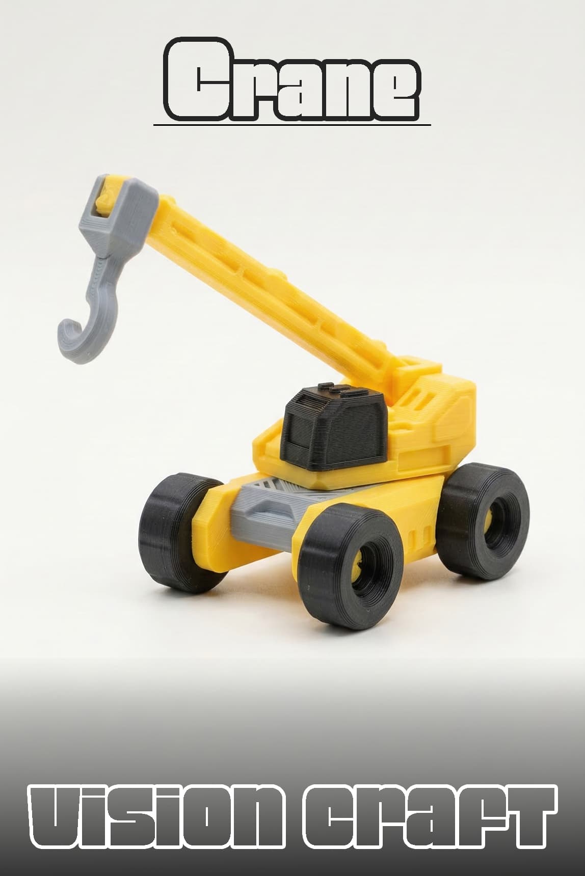Crane Araç Figür 3D Baskı Model Koleksiyon Oyun Diorama Kişiselleştirilebilir Hediye
