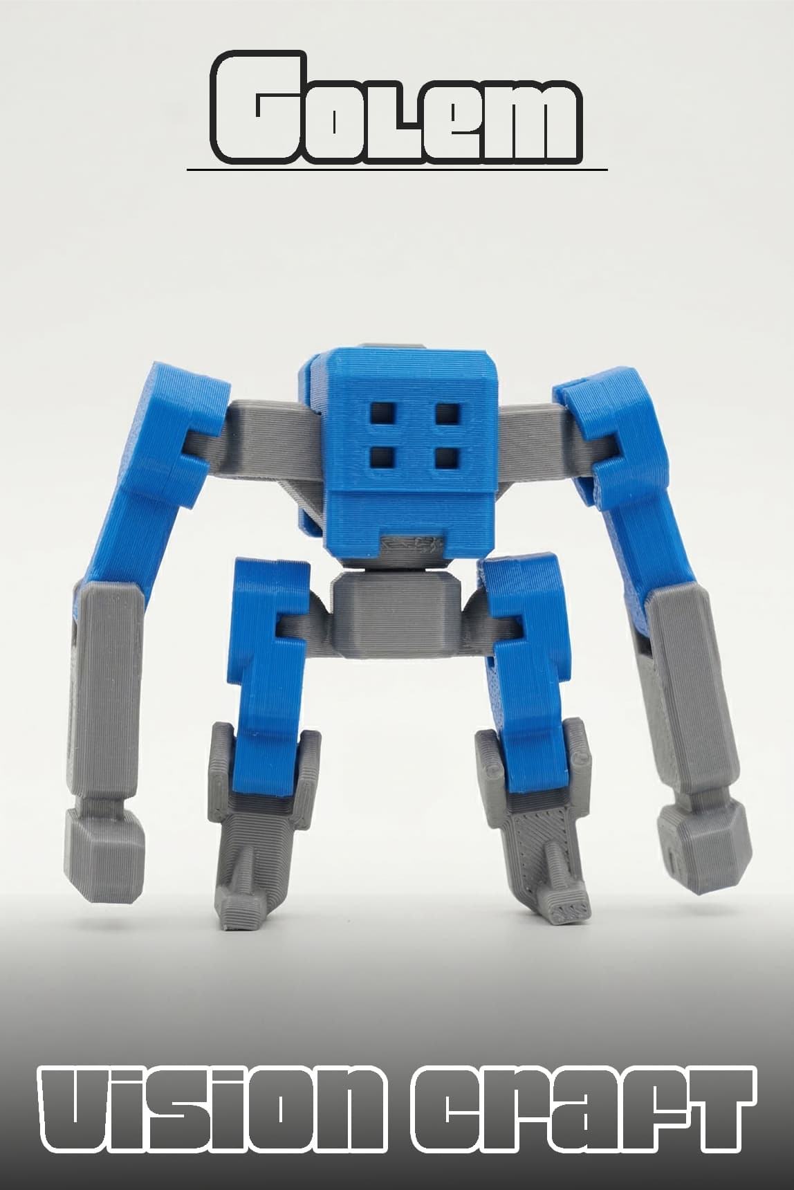 Ward Golem Robot Figür 3D Baskı Model Koleksiyon Oyun Diorama Kişiselleştirilebilir Hediye